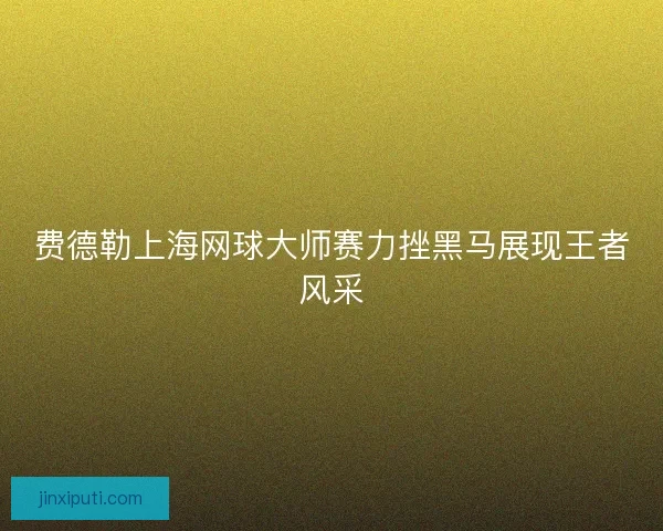 费德勒上海网球大师赛力挫黑马展现王者风采 费德勒上海网球大师赛力挫黑马展现王者风采